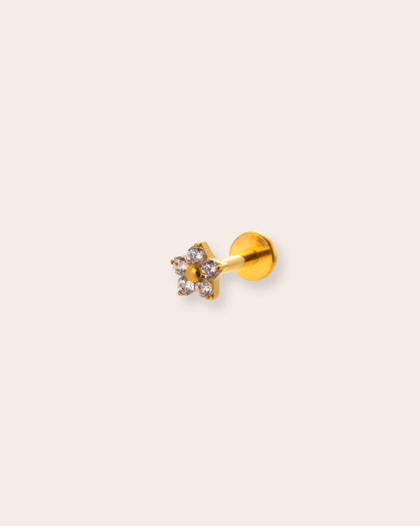 Piercing Flor Mini - Titanio