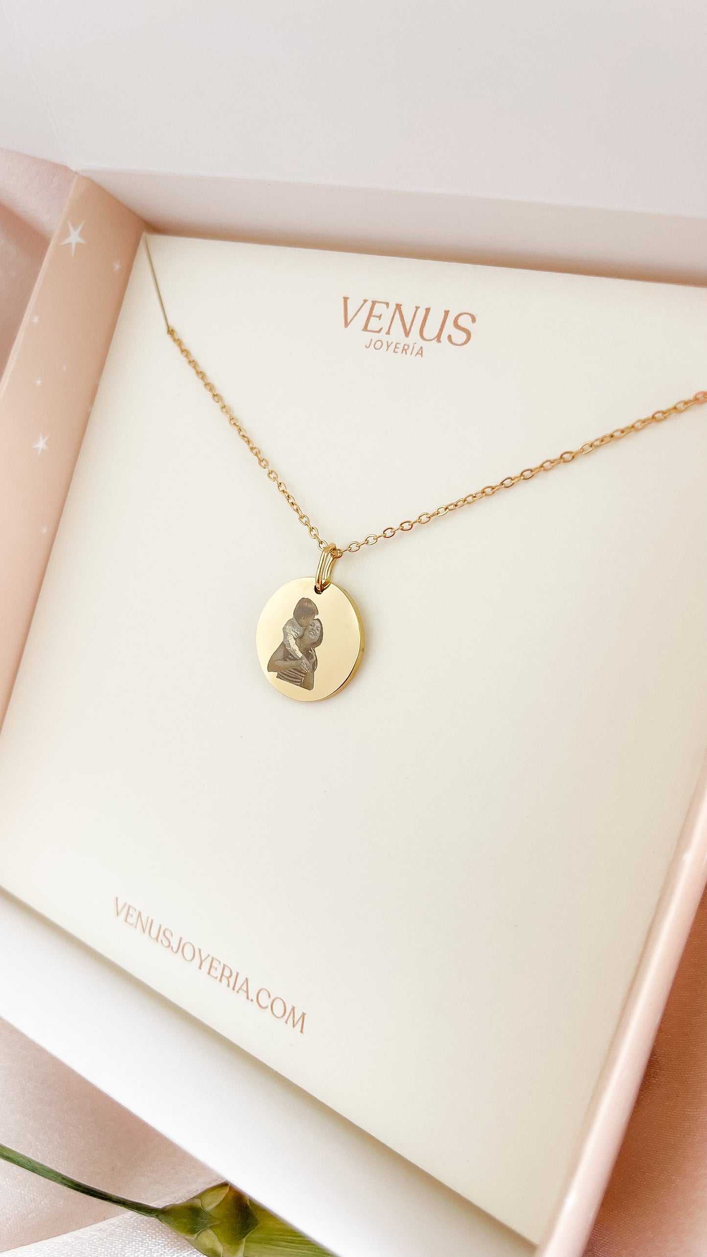 Collar Placa con foto & frase