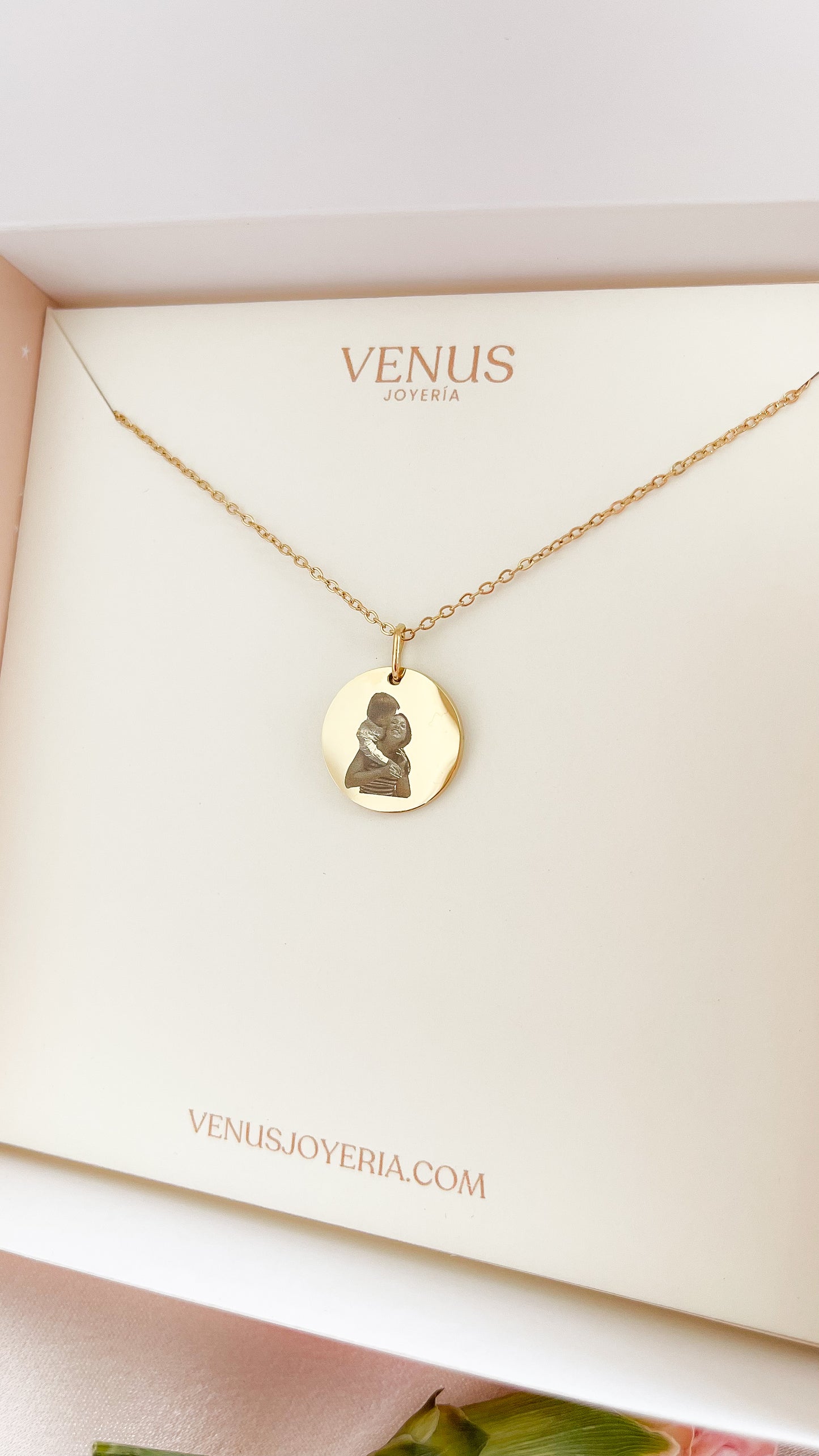 Collar Placa con foto & frase