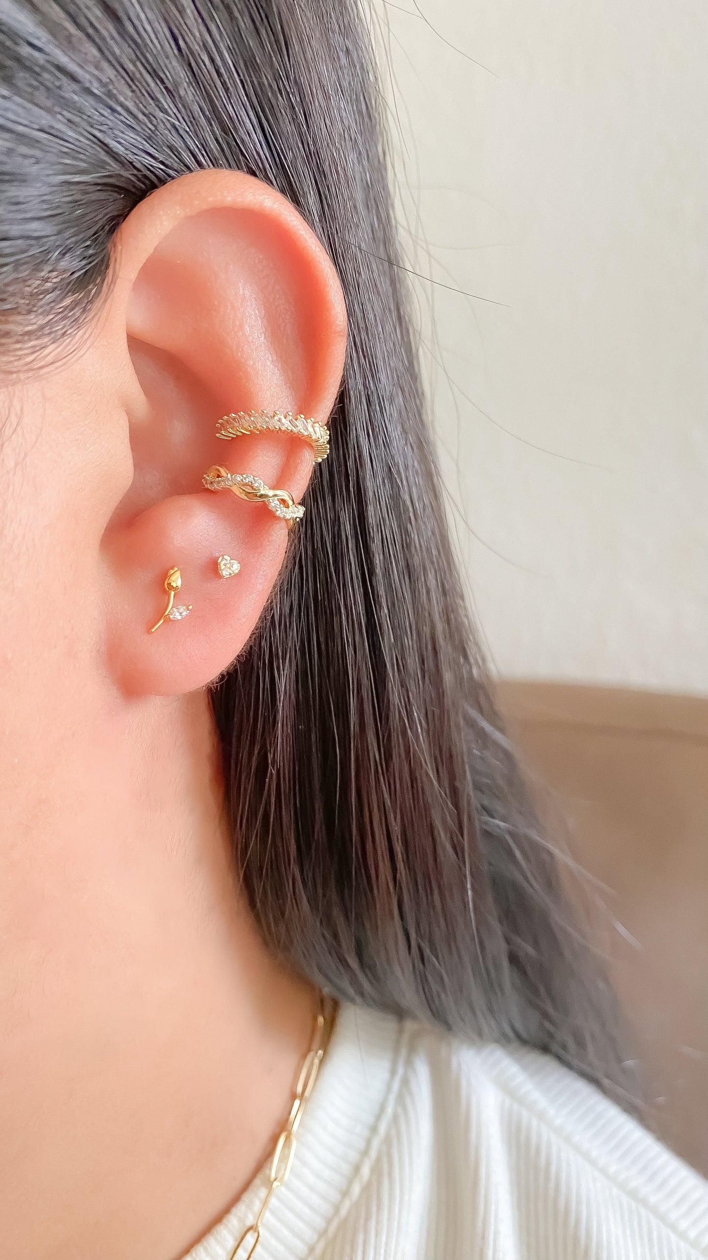 Aretes mini tulipanes