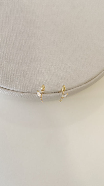 Aretes mini tulipanes
