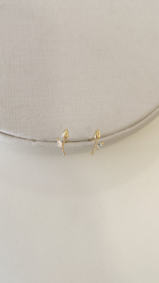 Aretes mini tulipanes