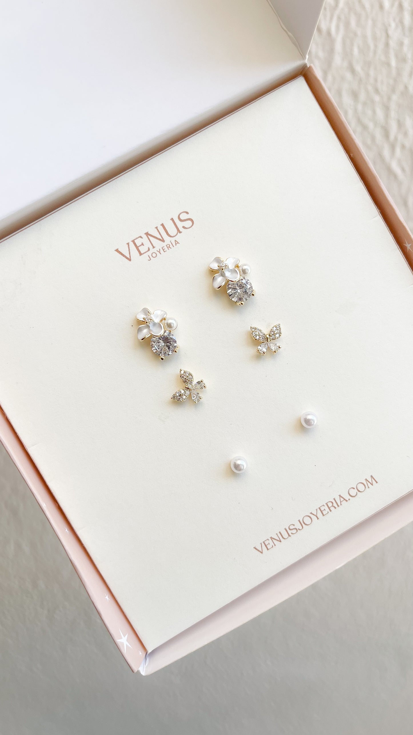 Set aretes pétalos