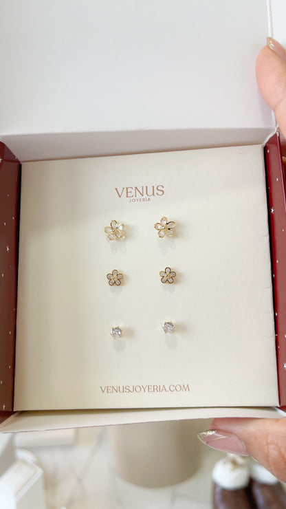 Set de aretes Floral