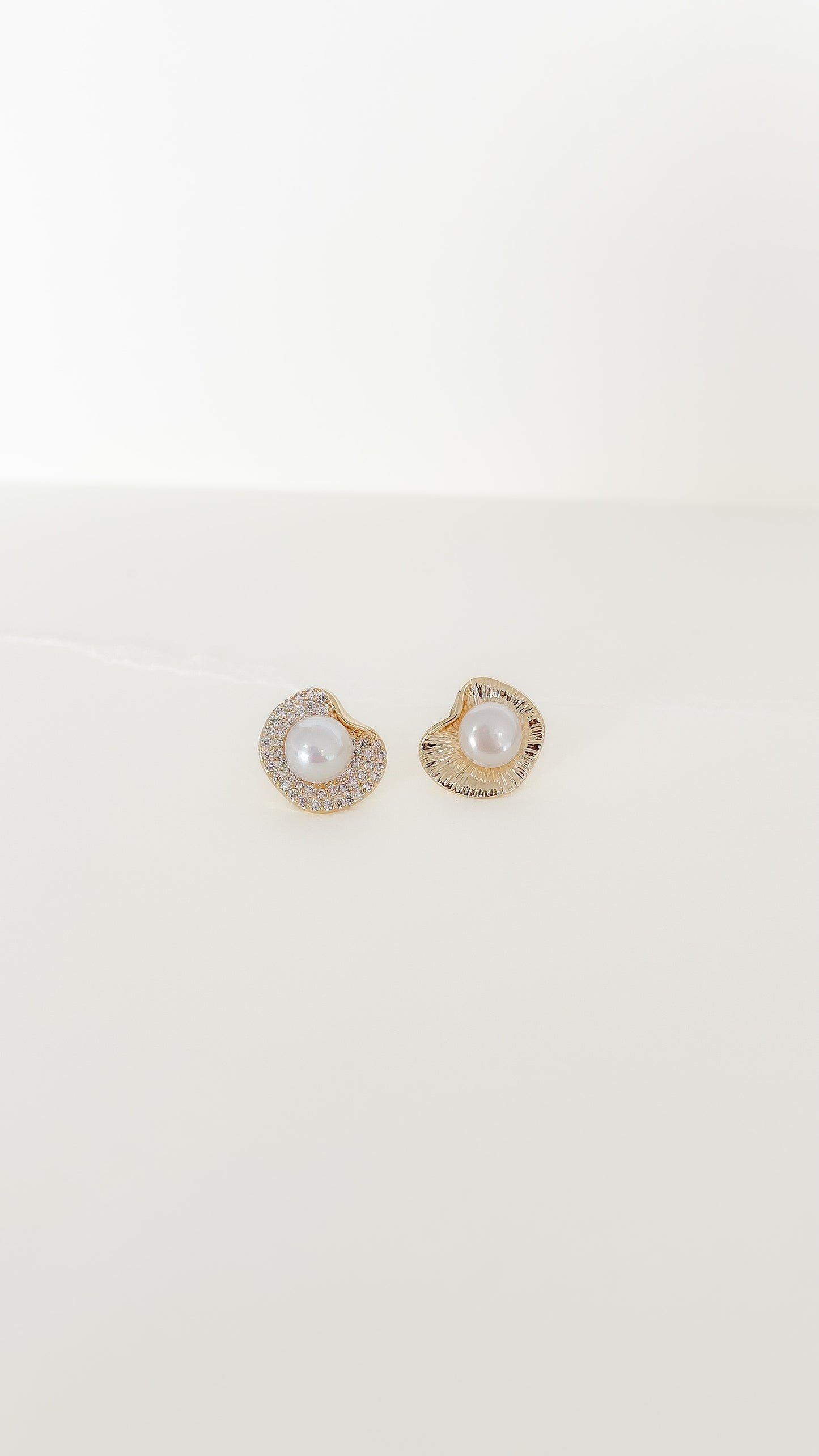 Aretes concha perla - AR124