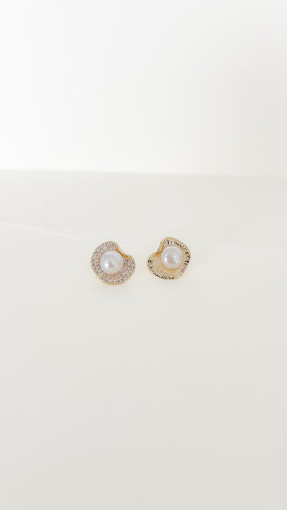 Aretes concha perla - AR124