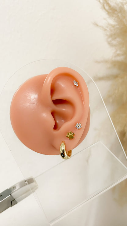 Piercing Flor Mini - Titanio