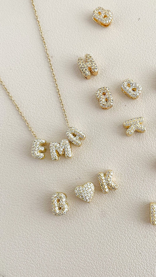 Collar Letras con zirconias
