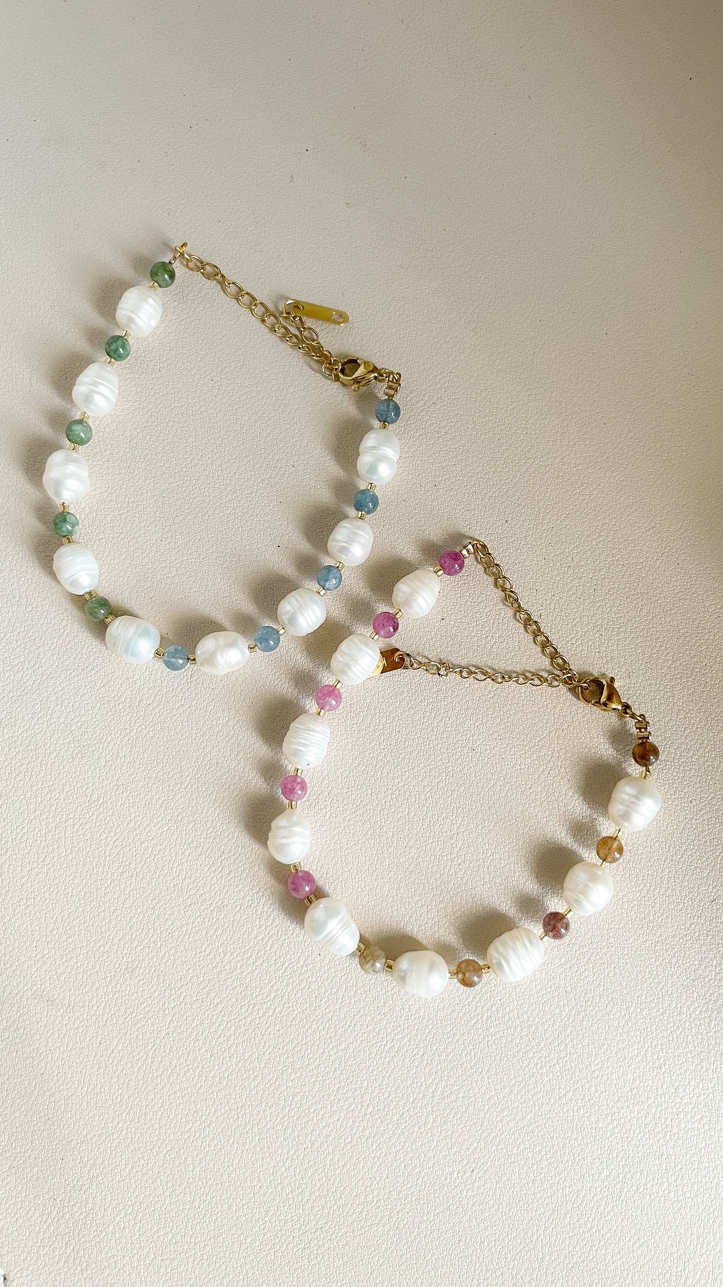 Brazalete perla & piedras