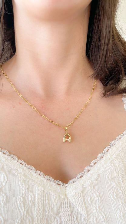 Collar Letra perlada
