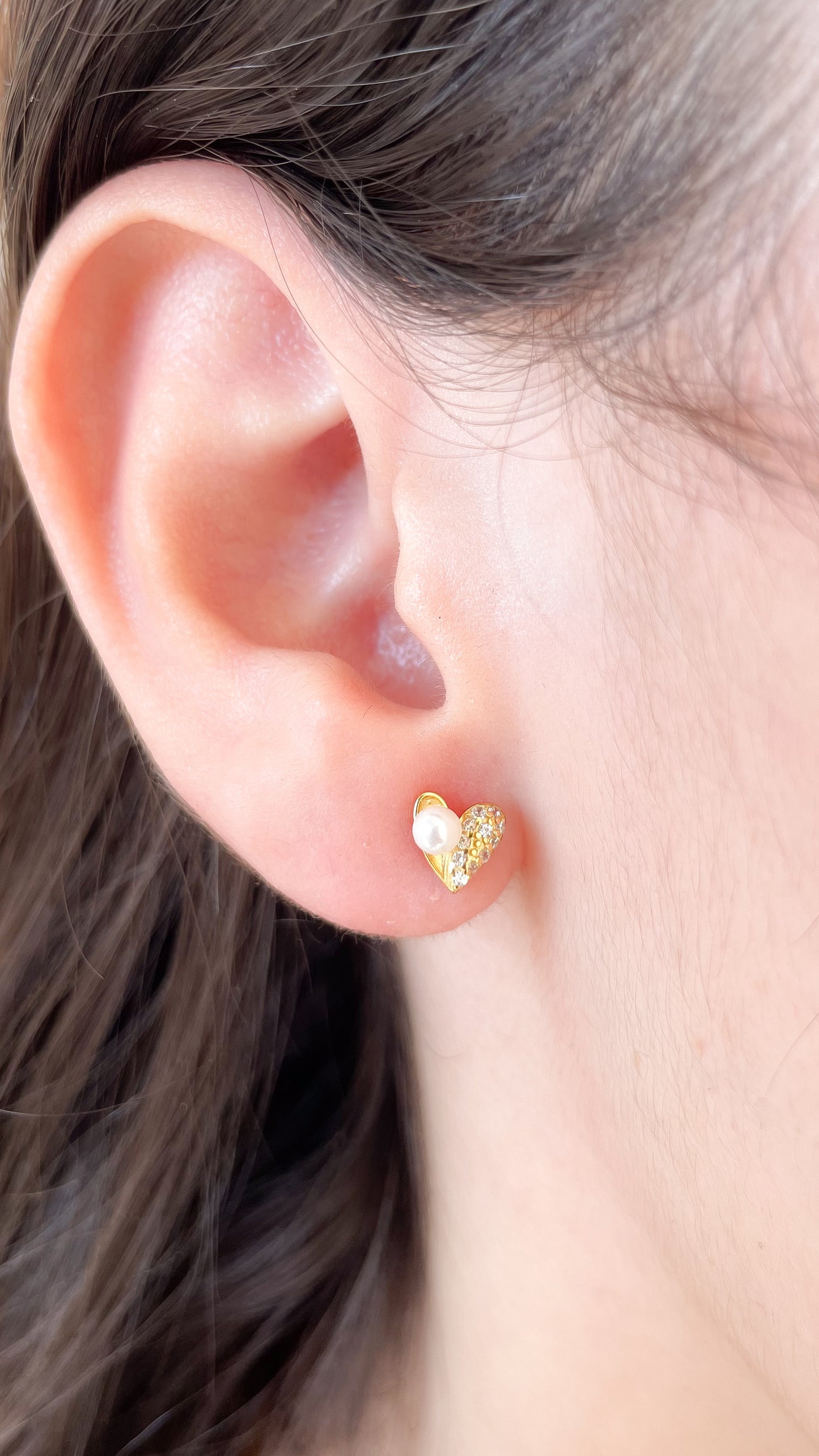 Aretes mini corazón- AR130