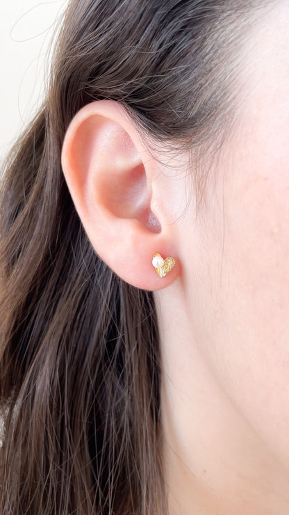 Aretes mini corazón- AR130